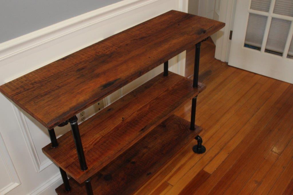 Sofa Table from Reclaimed Wood from 1832 House in Canton, MA